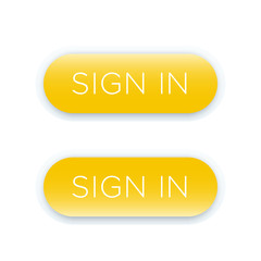 sign in buttons for websites, yellow version