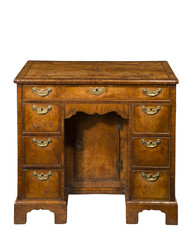 Old antique ladie's kneehole walnut Georgian writing desk