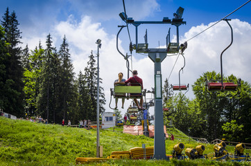 Popular ski resort Bukovel in the summer