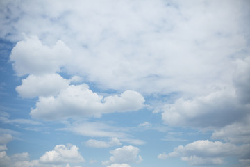 Clear blue sky, realistic sky with clouds