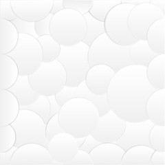 Paper art circle banner with drop shadows. Vector illustration