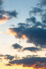 Naklejka na ściany i meble Beautiful sunset, beautiful clouds at dawn