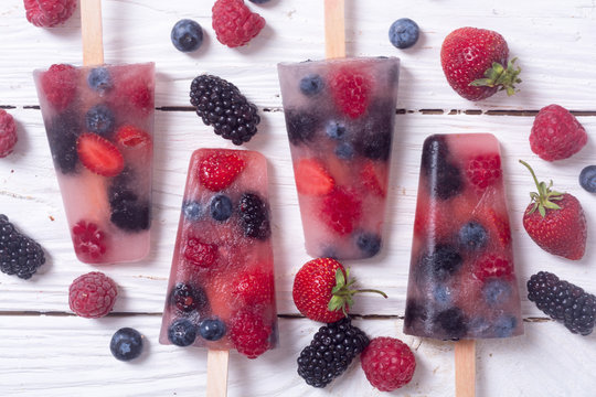 Colorful Homemade Popsicle