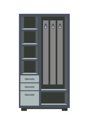 Wardrobe with shelves