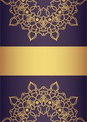 Golden and purple luxury card design