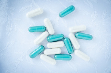 Capsule of Medicine on White Background