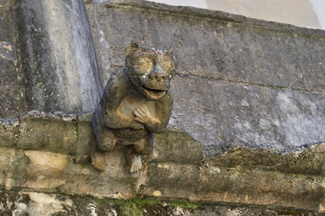 Gargoyle in Convent of the Order of Christ, Tomar, Portugal,