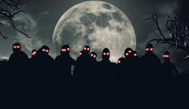 Horror Movie Scene background. 