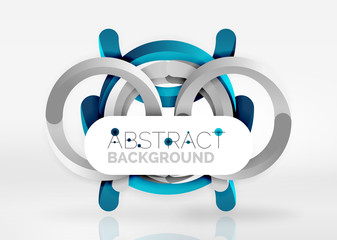 Modern 3d ring vector abstract background