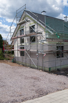 Construction site of a small family house