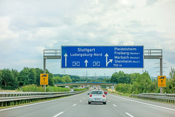 Motorway A81 - Stuttgart / Ludwigsburg / Pleidelsheim