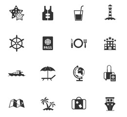 Naklejka premium cruise icon set