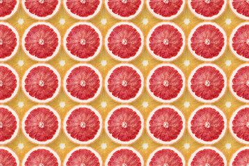grapefruit slices on orange