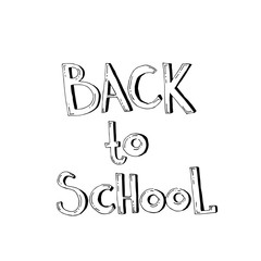 Back to school. Vector hand drawn lettering