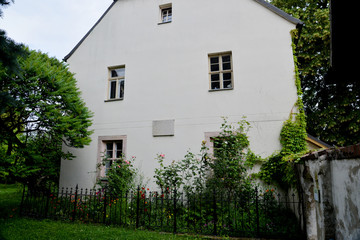 Fototapeta na wymiar Friedrich Nietzsche (Geburtshaus und Kirche)