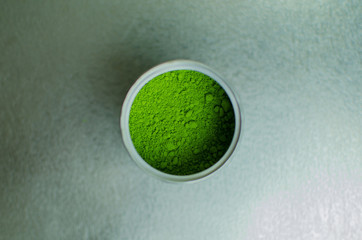 Matcha - Japanese green tea powder in a can