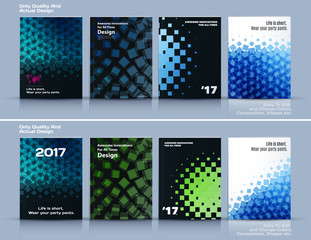 Set of Business vector template, brochure design, abstract annual report