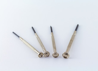 Screwdriver Mini Steel  Isolated on White Background 