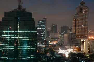 Bangkok at night taken from Millenium Hilton Hotel