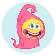 Cartoon shy baby ghost. Halloween funny fantom character mascot