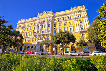 City of Rijeka waterfront steet architecture view