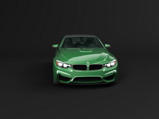 Modern Car isolated on dark background