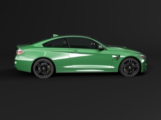 Modern Car isolated on dark background