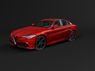 Fototapeta premium Car isolated on black background