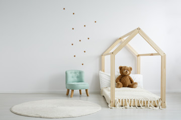 Elegant chic chair in bedroom © Photographee.eu