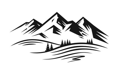 Mountain and landscape vector