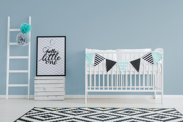 Stylish minimalist baby's bedroom