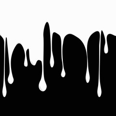 White paint dripping on black background. Vector illustration - 167476609