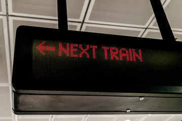 Next Train electronic display.