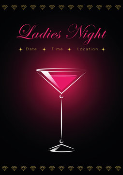 Ladies Night Plakat Cocktail