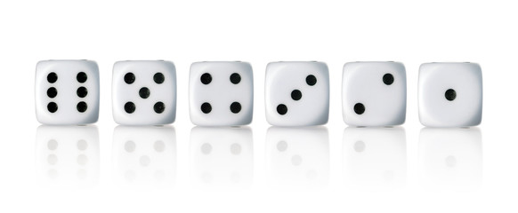 Dice white set