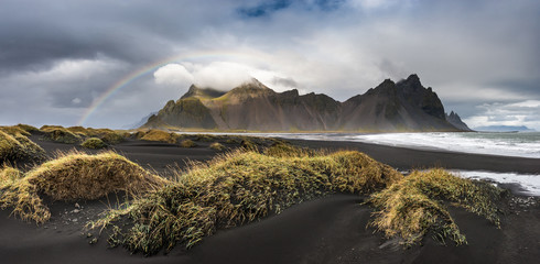 Küste von Stokksnes mit Vesturhorn, Höfn, Südisland