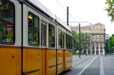 Naklejka na ściany i meble Tram in Budapest, Hungary