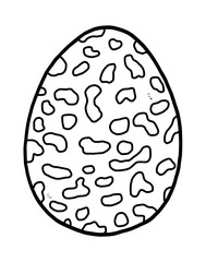 animal egg / cartoon vector and illustration, black and white, hand drawn, sketch style, isolated on white background.