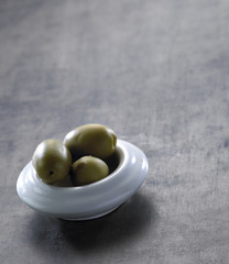 Olives in white bowl - 167482270