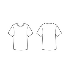 Blank t-shirt template vector