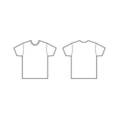 Blank t-shirt template vector