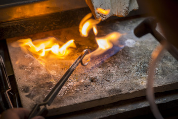 Hand-made wedding ring by goldsmith craftsman
