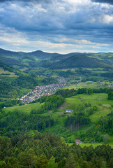 Landscape and aerial view near Colmar France