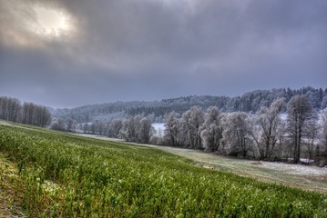 Landschaft am Wintermorgen 