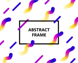 Abstract frame gradient copy. Rectangular frame on a white background with a bright gradient for designers and illustrators. Abstract frame gradient vector illustration