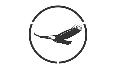 the flying eagle silhouette logo