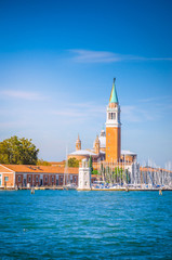 Panoramic view at San Giorgio Maggiore island, Venice, Veneto, Italy