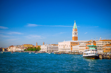 Fototapeta na wymiar View on Venice from the sea, Veneto, Italy