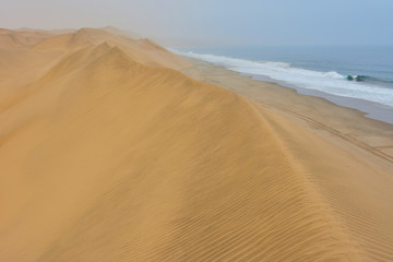 Fototapeta na wymiar Namibia Walvis Bay namib desert ocean shore