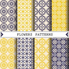flower vector pattern for decorating web page background and surface textures